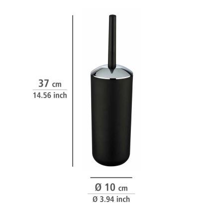 WENKO 21210100 - WC-hari BRASIL 10x37 cm must/läikiv kroom