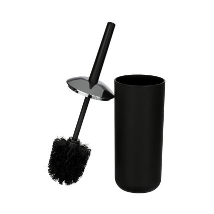 WENKO 21210100 - WC-hari BRASIL 10x37 cm must/läikiv kroom