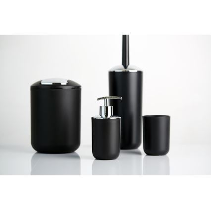 WENKO 21210100 - WC-hari BRASIL 10x37 cm must/läikiv kroom