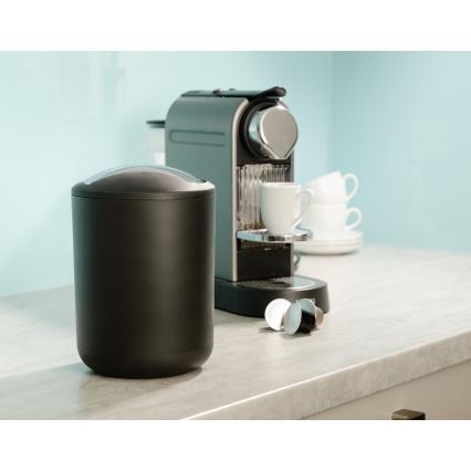 WENKO 21211100 - Prügikorv BRASIL 14x21 cm must/läikiv kroom