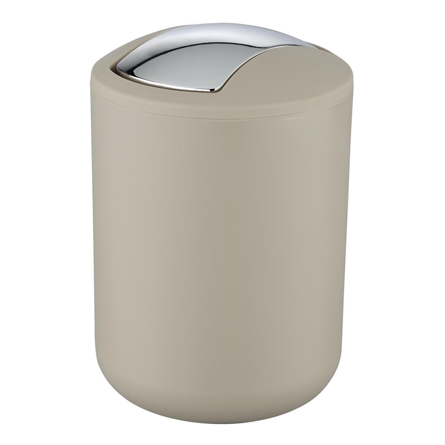 WENKO 21221100 - Prügikast BRASIL 14x21 cm beež/läikiv kroom