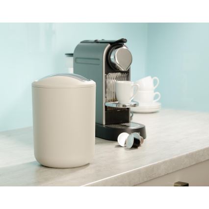 WENKO 21221100 - Prügikast BRASIL 14x21 cm beež/läikiv kroom