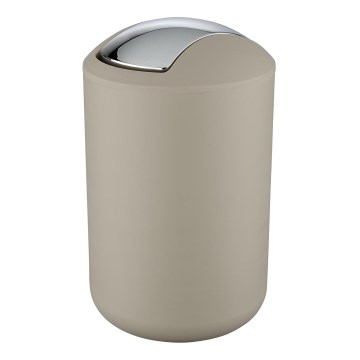 WENKO 21222100 - BRASIL prügikorv 19,5x31 cm beež/läikiv kroom