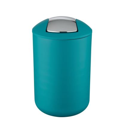 WENKO 21227100 - Prügikast BRASIL 19,5x31 cm türkiissinine/läikiv kroom