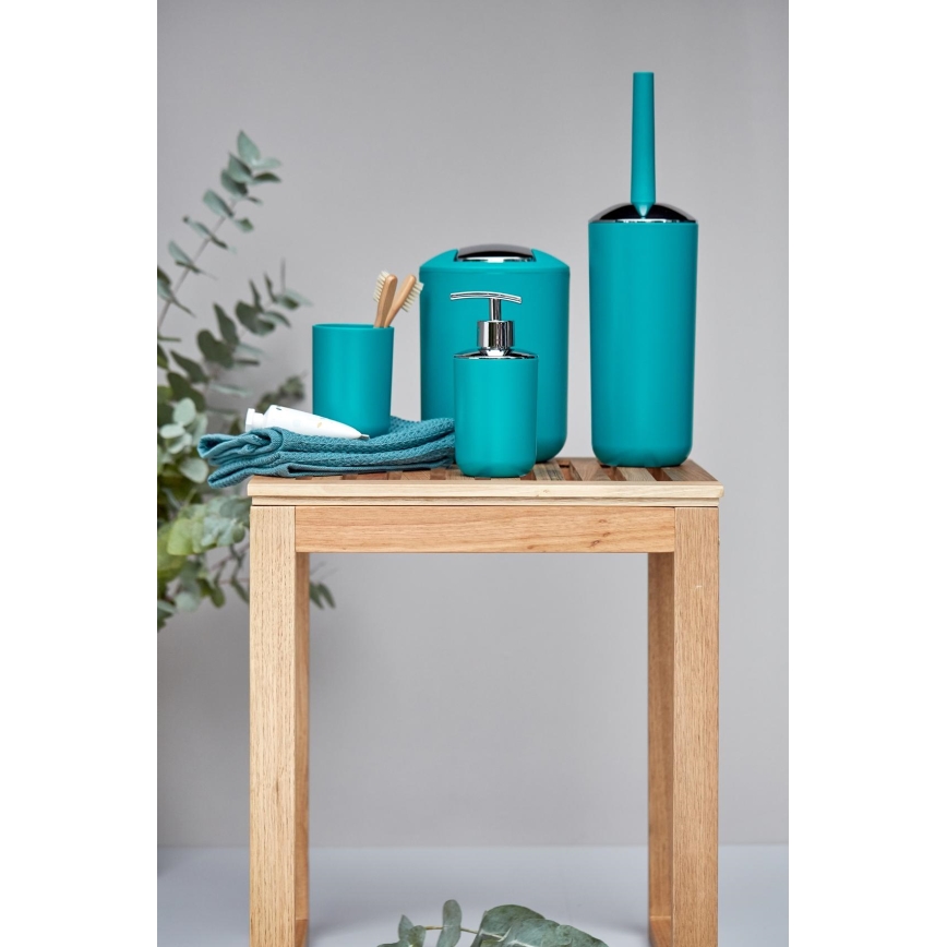 WENKO 21227100 - Prügikast BRASIL 19,5x31 cm türkiissinine/läikiv kroom