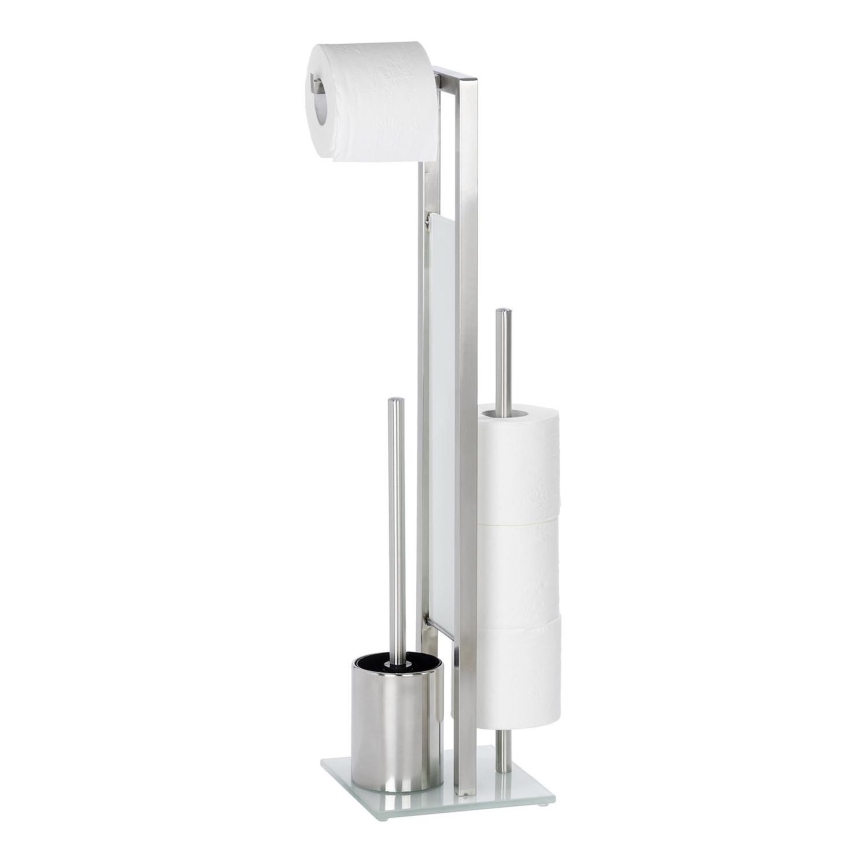 WENKO 21564100 - WC-hari RIVALTA 18x70 cm roostevaba/hõbedane/valge/must