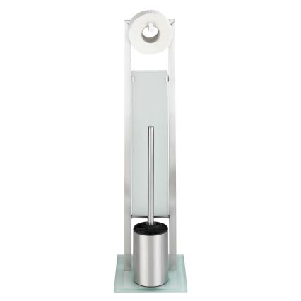 WENKO 21564100 - WC-hari RIVALTA 18x70 cm roostevaba/hõbedane/valge/must