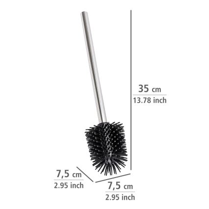 WENKO 21799100 - WC-hari 7,5x35 cm roostevaba teras/hõbedane/must