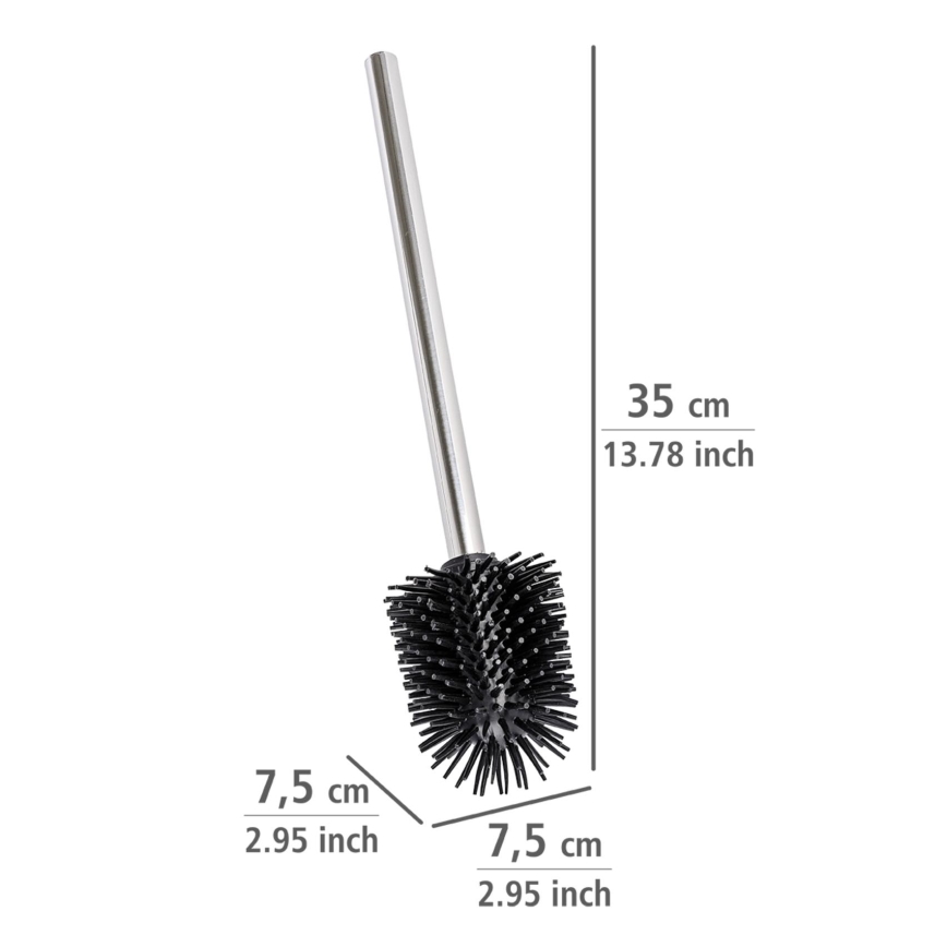 WENKO 21799100 - WC-hari 7,5x35 cm roostevaba teras/hõbedane/must