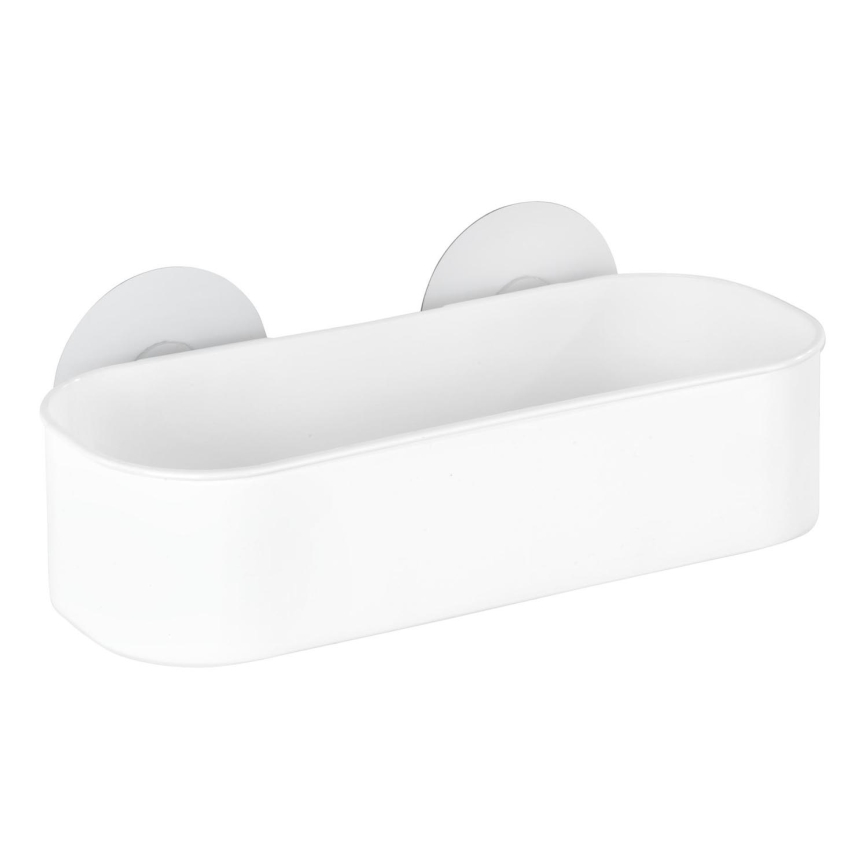 WENKO 21824100-OSIMO riiul, plastikust, 27x12 cm, valge/läbipaistev