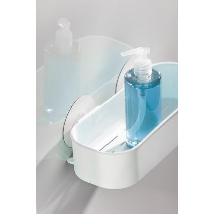 WENKO 21824100-OSIMO riiul, plastikust, 27x12 cm, valge/läbipaistev
