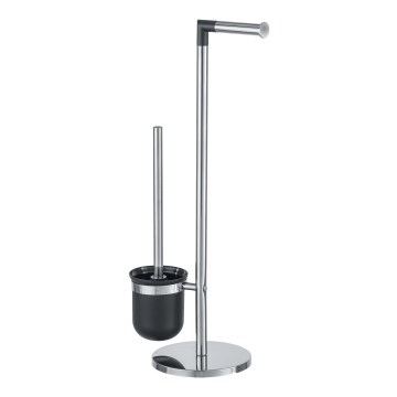 WENKO 21836800 - WC-hari PARUS 25,5x57 cm roostevabast terasest/hõbedane/must
