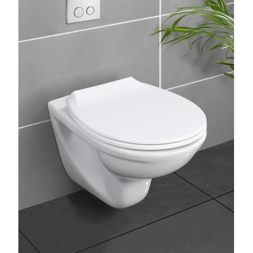 WENKO 21901100-WC WC-istme kaas KOS 44x37 cm valge/hõbedane