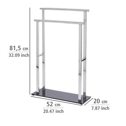 WENKO 22089100 – Riidenagi LAVA 52x81,5 cm roostevaba teras/hõbedane/must