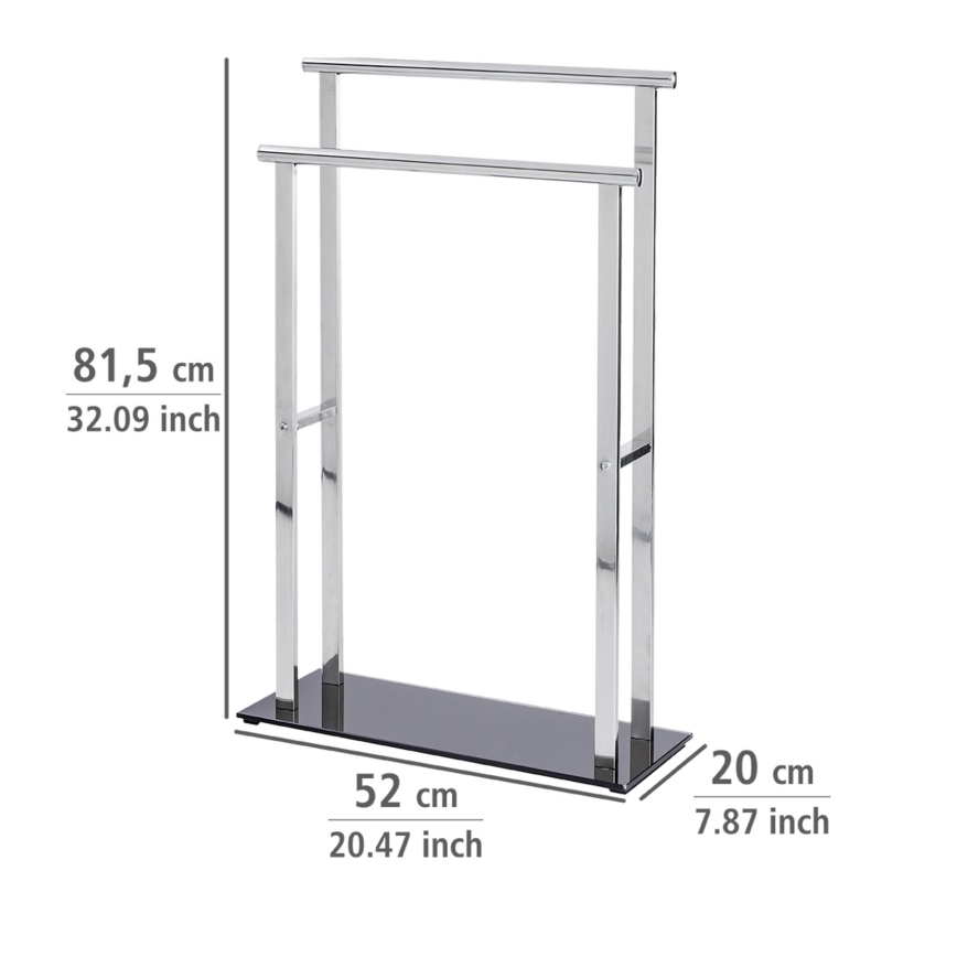 WENKO 22089100 – Riidenagi LAVA 52x81,5 cm roostevaba teras/hõbedane/must