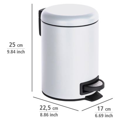 WENKO 22142800 - LEMAN korv 17x25 cm valge/must