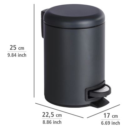 WENKO 22143800 - Korv LEMAN 17x25 cm must