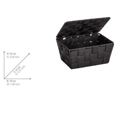 WENKO 22197100 - Korv ADRIA 19x14 cm must