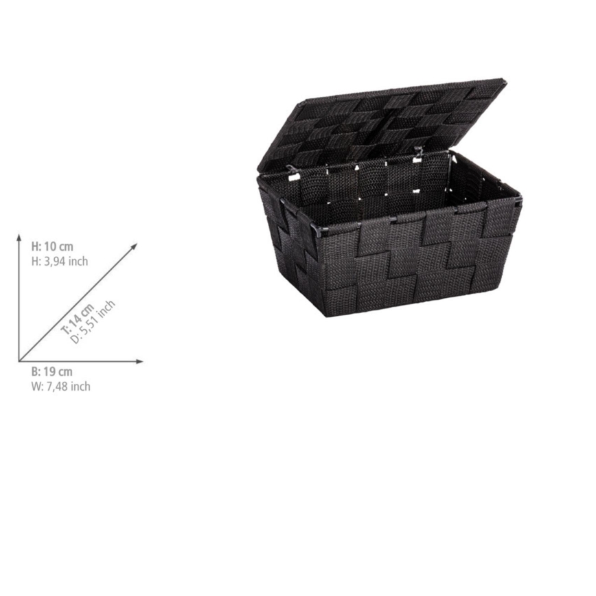 WENKO 22197100 - Korv ADRIA 19x14 cm must