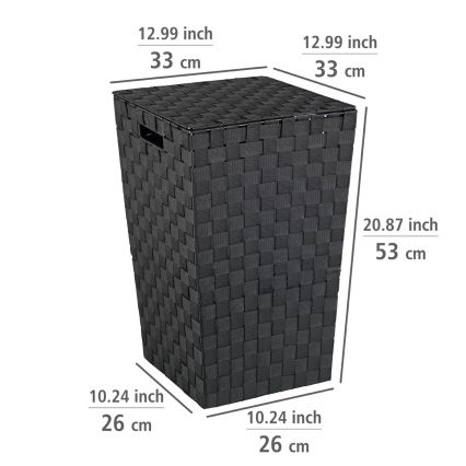 WENKO 22278100 - ADRIA korv 33x53 cm must