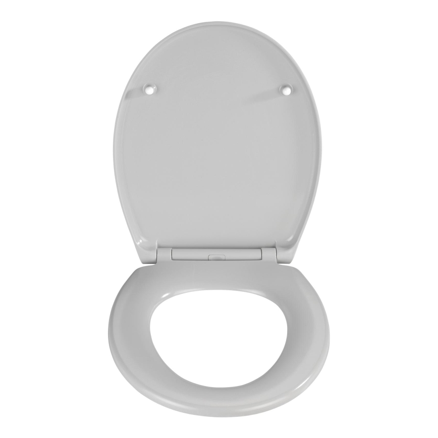 WENKO 22402100-WC WC-poti kaas SAMOS 44,5x37,5 cm hall/hõbedane