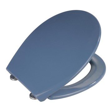 WENKO 22403100-WC WC-poti kaas SAMOS 44,5x37,5 cm sinine/hõbedane