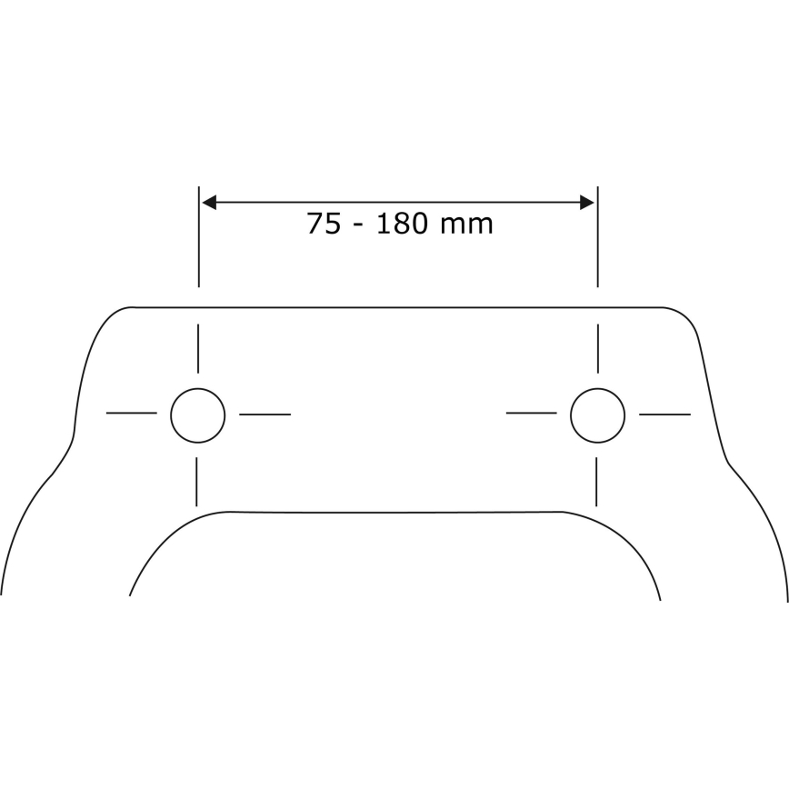 WENKO 22415100-WC-poti iste HABOS 46x36 cm valge/hõbedane
