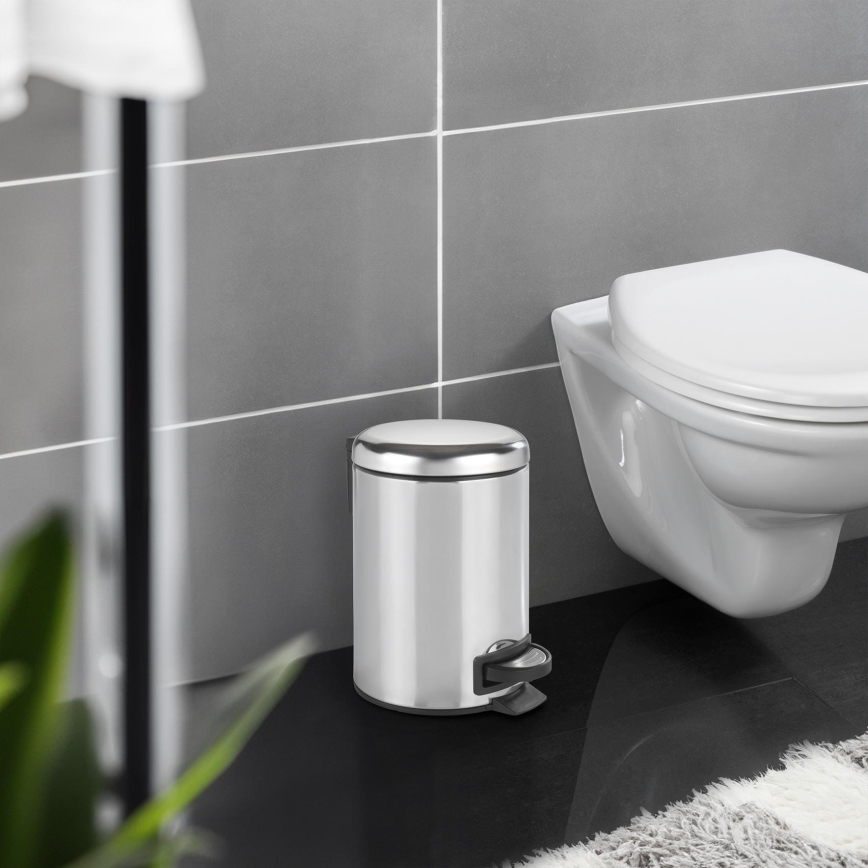 WENKO 22444100 - Korv LEMAN 17x25 cm roostevaba teras/hõbedane/must