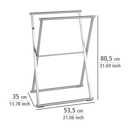 WENKO 22476100 - Rätikuhoidja LAVA 53,5x80,5 cm roostevaba teras/hõbedane