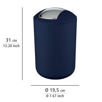 WENKO 22521100 - Prügikast BRASIL 19,5x31 cm sinine/läikiv kroom