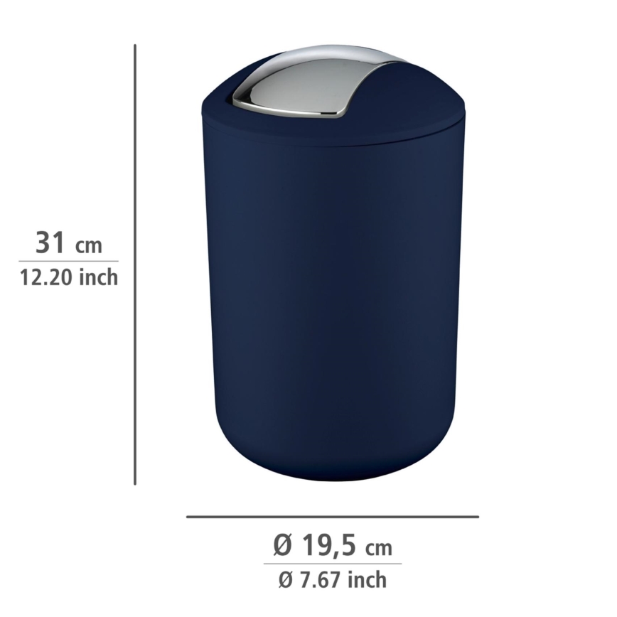 WENKO 22521100 - Prügikast BRASIL 19,5x31 cm sinine/läikiv kroom