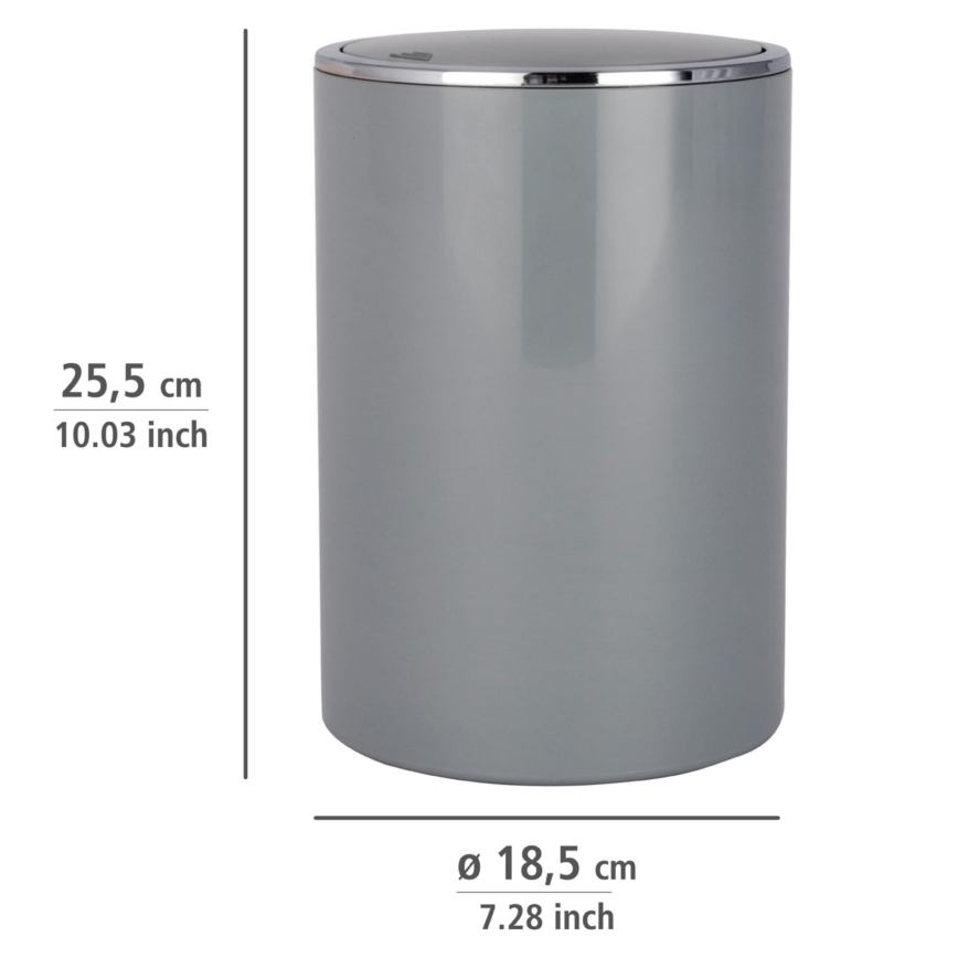 WENKO 22562100 - Prügikast INCA 18,5x25,5 cm hall/läikiv kroom