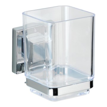 WENKO 22680100 -Klaas VACUUM-LOC QUADRO ED 7,5x10 cm hõbedane/läikiv kroom/läbipaistev