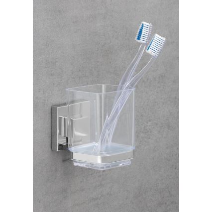 WENKO 22680100 -Klaas VACUUM-LOC QUADRO ED 7,5x10 cm hõbedane/läikiv kroom/läbipaistev