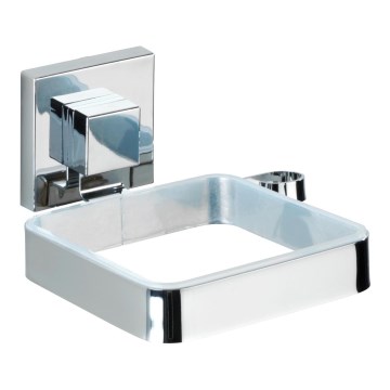 WENKO 22682100 -Föönikinnitus VACUUM-LOC QUADRO ED 13,5x14 cm hõbedane/kroom