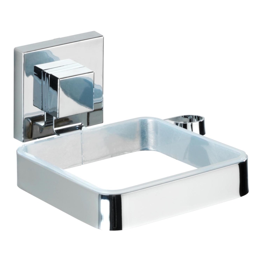 WENKO 22682100 -Föönikinnitus VACUUM-LOC QUADRO ED 13,5x14 cm hõbedane/kroom