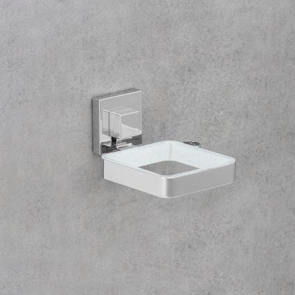 WENKO 22682100 -Föönikinnitus VACUUM-LOC QUADRO ED 13,5x14 cm hõbedane/kroom