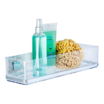 WENKO 22685100-Riiul VACUUM-LOC QUADRO ED 38,5x14,5 cm hõbedane/läikiv kroom