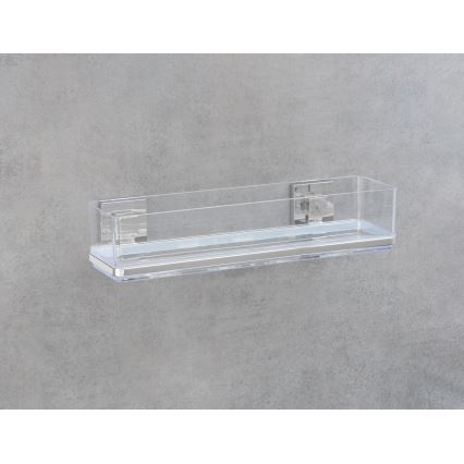 WENKO 22685100-Riiul VACUUM-LOC QUADRO ED 38,5x14,5 cm hõbedane/läikiv kroom