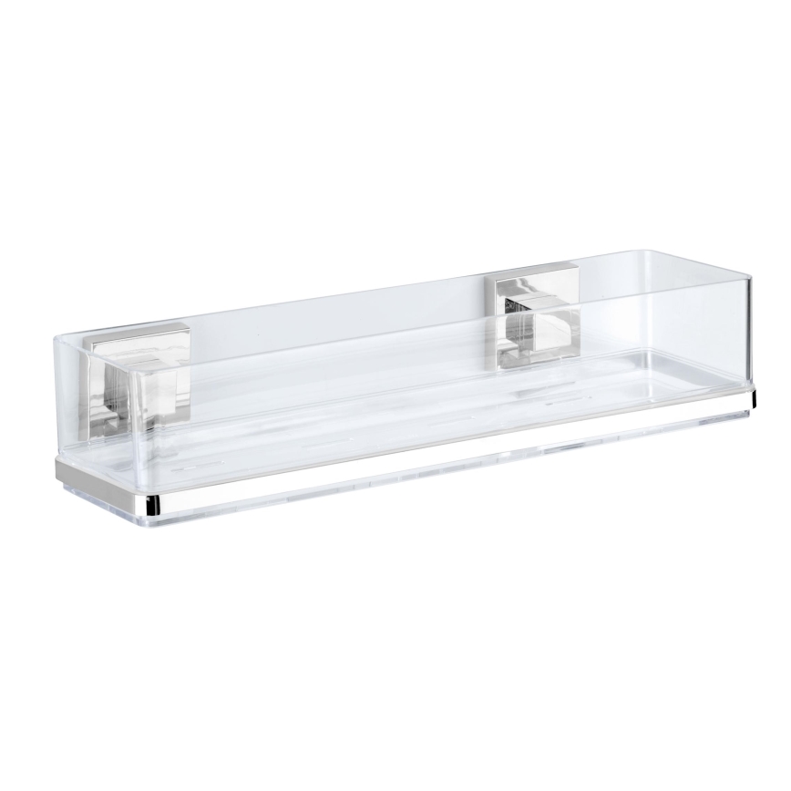 WENKO 22685100-Riiul VACUUM-LOC QUADRO ED 38,5x14,5 cm hõbedane/läikiv kroom