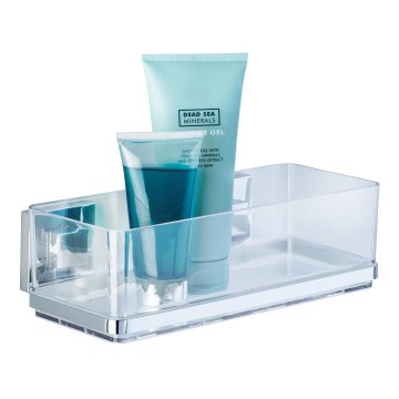 WENKO 22692100-riiul VACUUM-LOC QUADRO ED 25,5x14 cm hõbedane/selge
