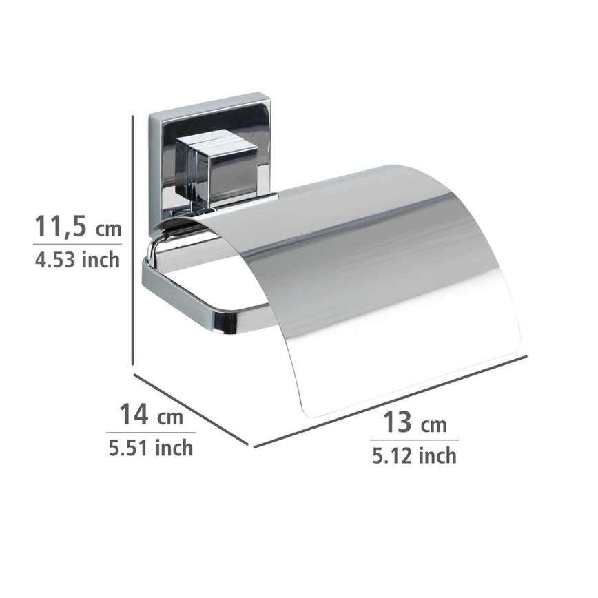 WENKO 22696100 - VACUUM-LOC QUADRO ED WC-paberihoidja 13x14 cm, läikiv kroom