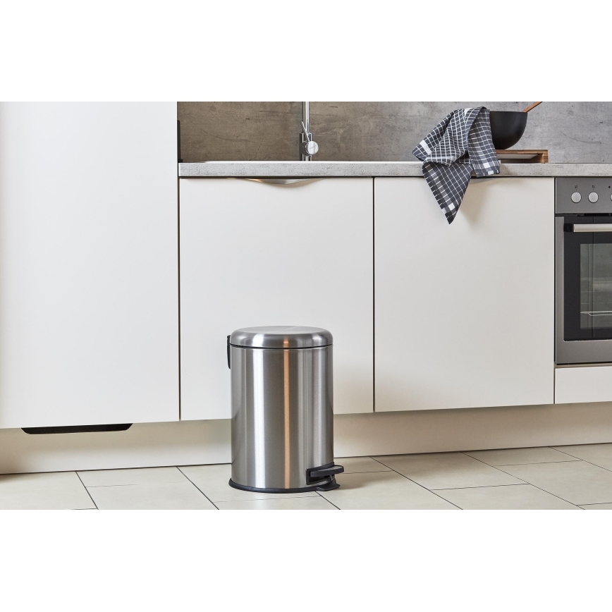 WENKO 22704100 - Korv LEMAN 30,5x44 cm roostevaba teras/satiinviimistlus/must