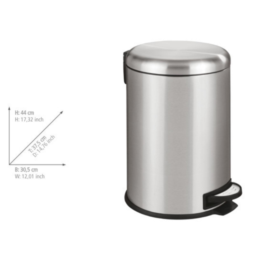 WENKO 22704100 - Korv LEMAN 30,5x44 cm roostevaba teras/satiinviimistlus/must