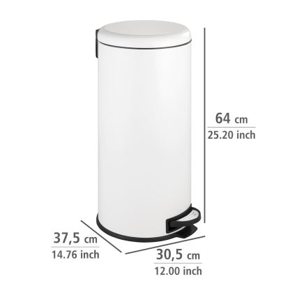 WENKO 22709100 - LEMAN korv 30,5x64 cm valge/must