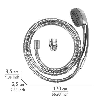 WENKO 22866100 - Dušš UNIVERSAL 170x6,5 cm läikiv kroom/hõbedane/hall