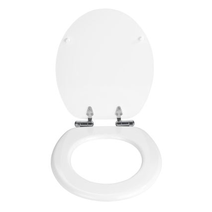 WENKO 22885100 URBIO WC-istme kaas, 36 x 42,5 cm, valge/hõbedane
