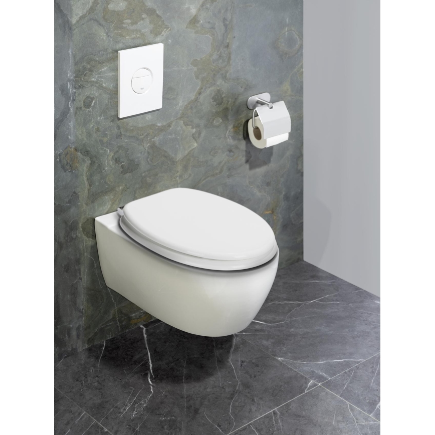 WENKO 22885100 URBIO WC-istme kaas, 36 x 42,5 cm, valge/hõbedane