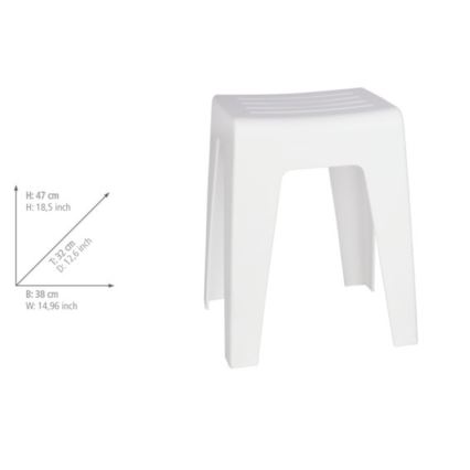 WENKO 22943100 - KUMBA taburet 38x47 cm valge