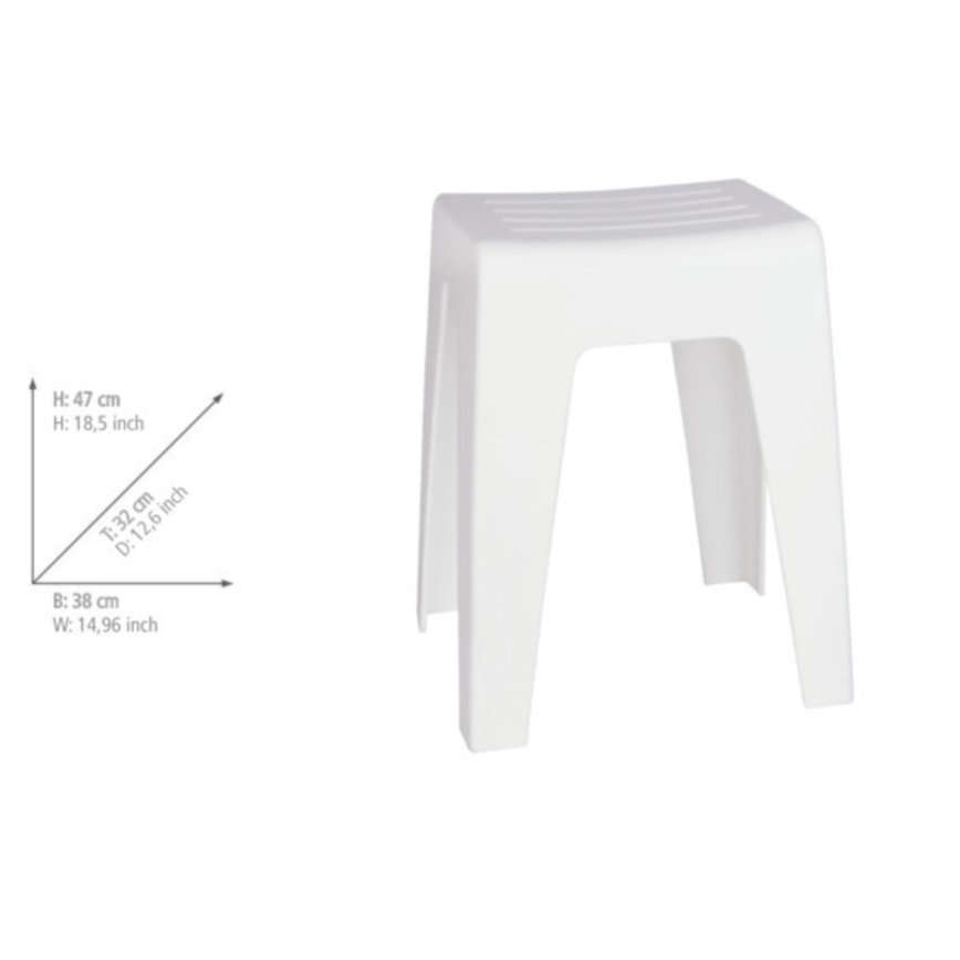 WENKO 22943100 - KUMBA taburet 38x47 cm valge